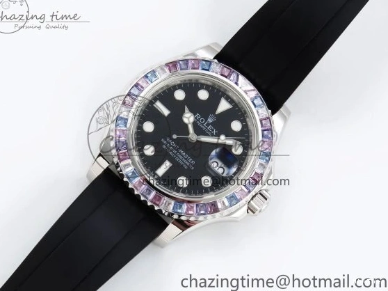 MiroTime 0422 Yacht-Master 226659 KF 1:1 Best Edition Diamonds Bezel WG Wrapped on Oysterflex Strap VR3235 (Gen Weight) Timeless 1576